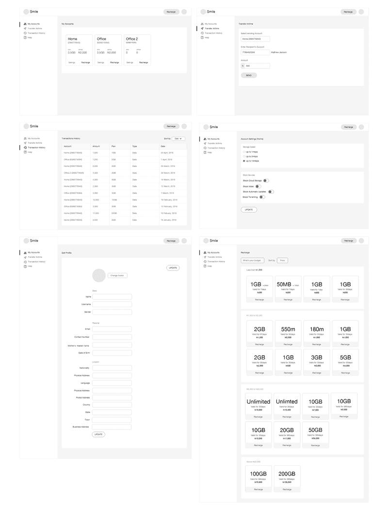 Wireframes