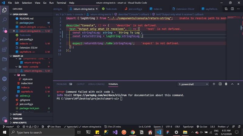 VSCode ESLint extension integrated
