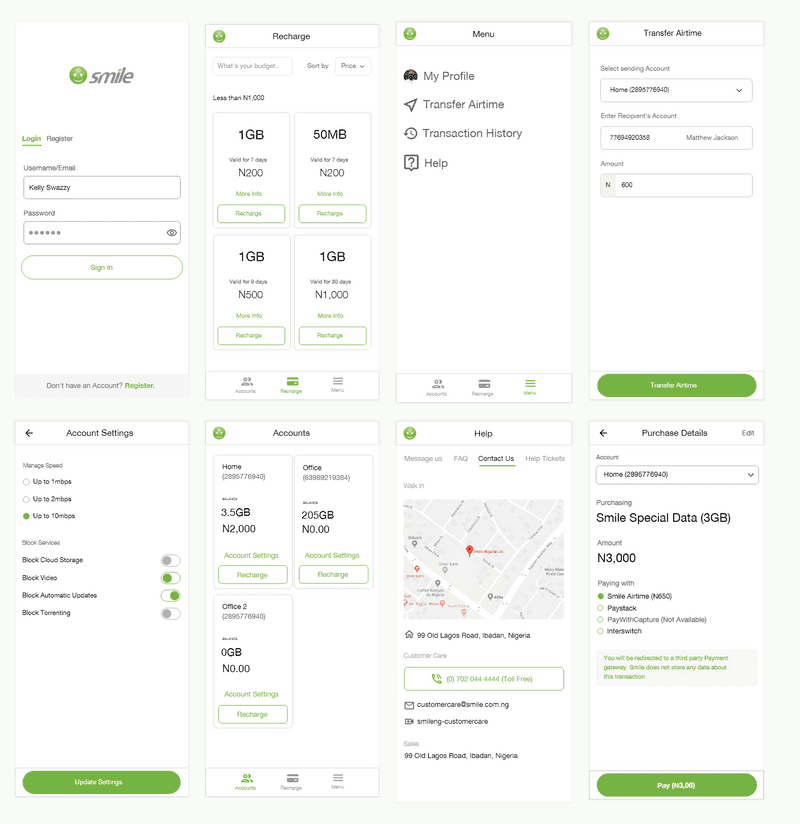 High fidelity mobile screens
